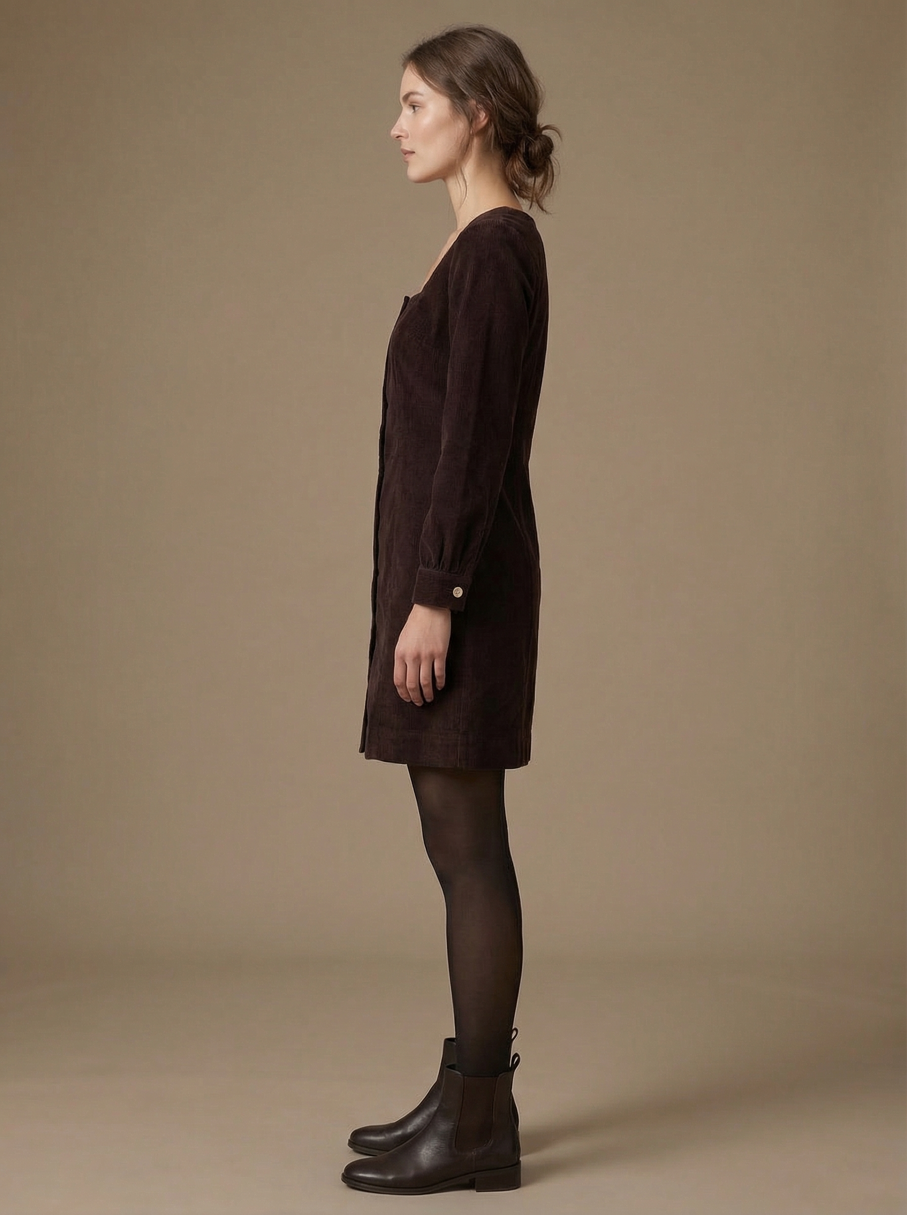 Cotton Corduroy Mini Dress Sample view 2