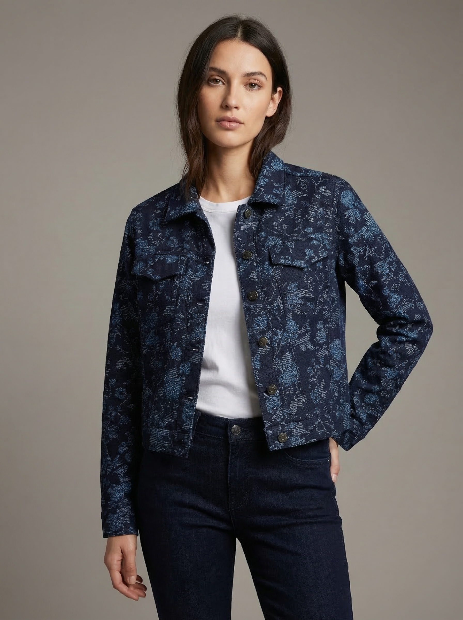 Jacquard Denim Jacket Sample